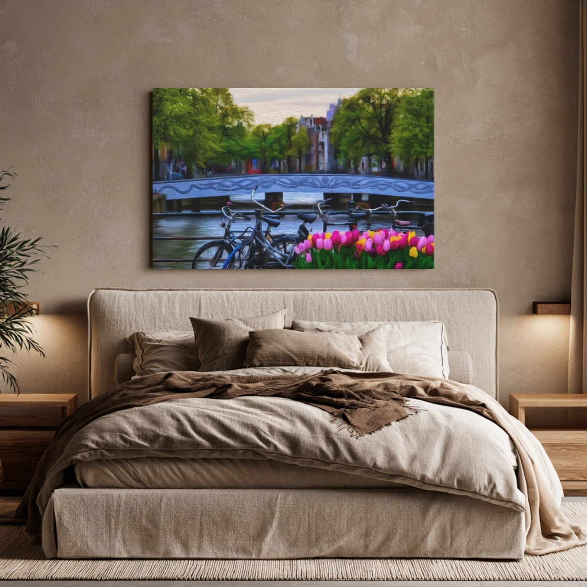 Amsterdam Canal Bridge Tulips — Amsterdam, Netherlands, view 4