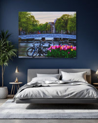Canal Bridge with Tulips — study 1 thumbnail