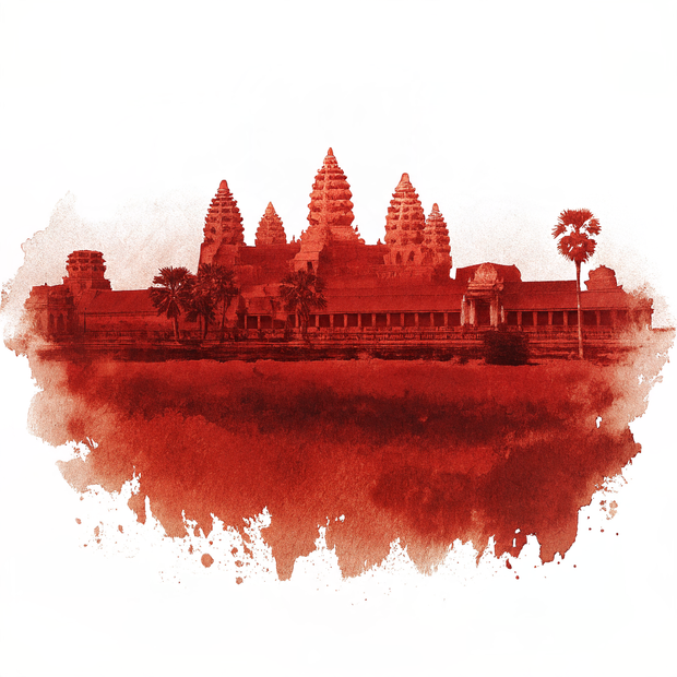 Angkor Wat watercolor