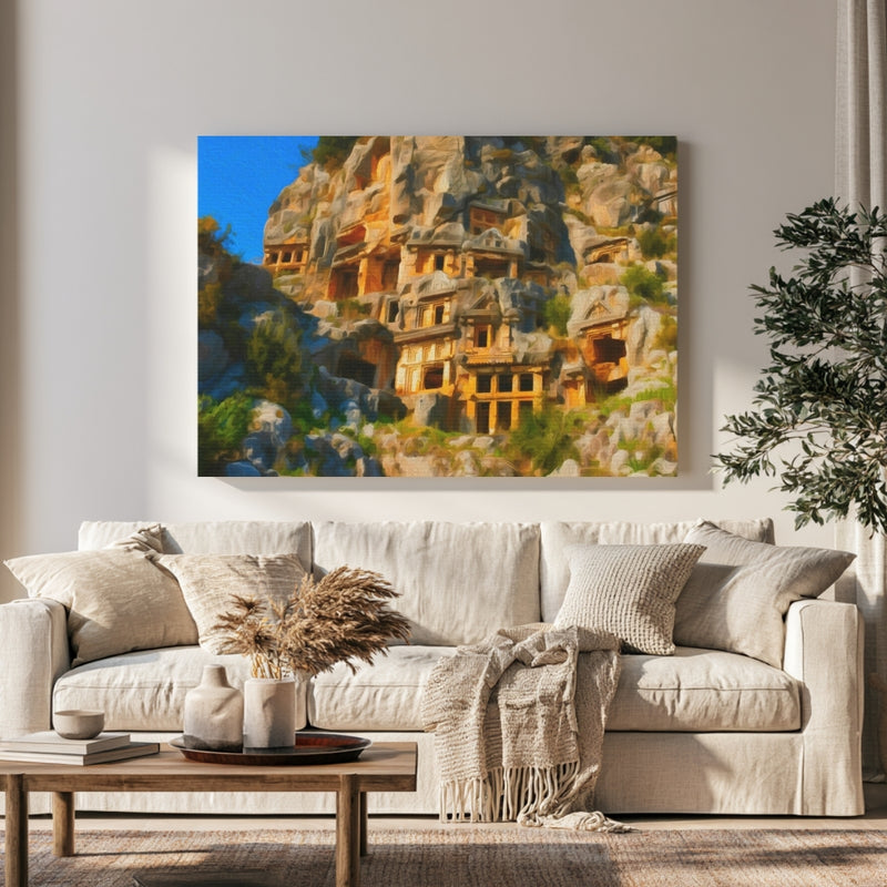 Ancient Lycian Rock Tombs — Antalya, Turkey, view 1