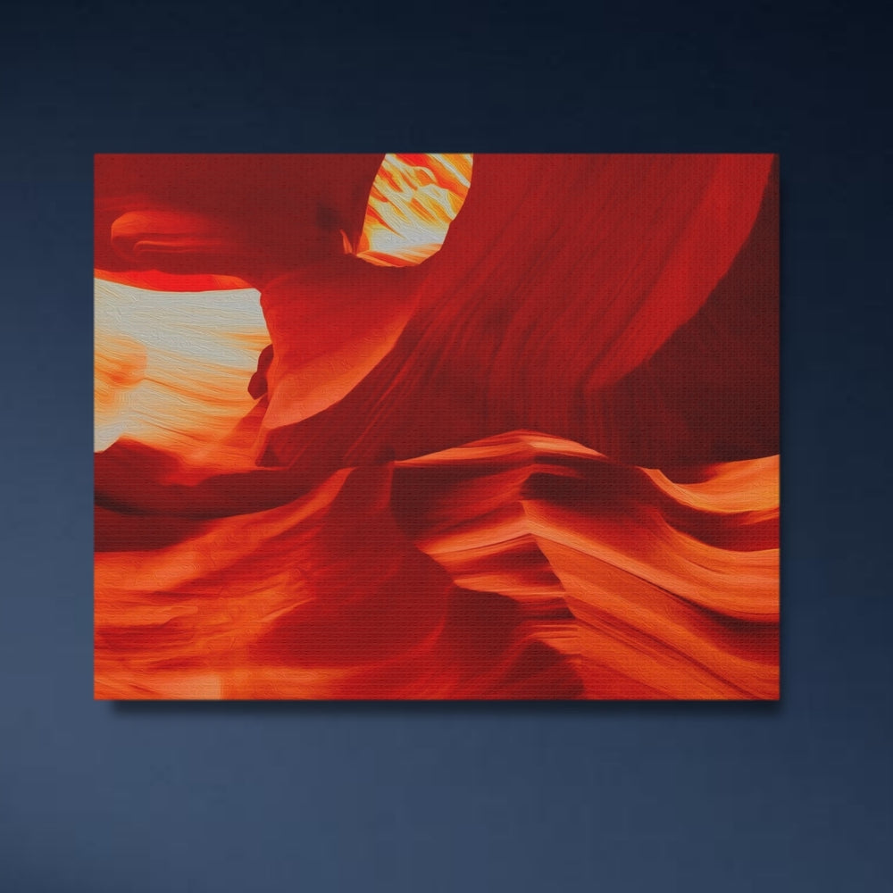 Antelope Canyon, Arizona | Slot Canyon Sandstone Waves | Original Series Gallery Canvas detail