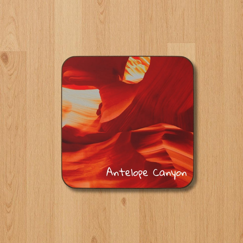 Antelope Canyon, Arizona | Slot Canyon Sandstone Waves | Original Series Hardboard Coaster