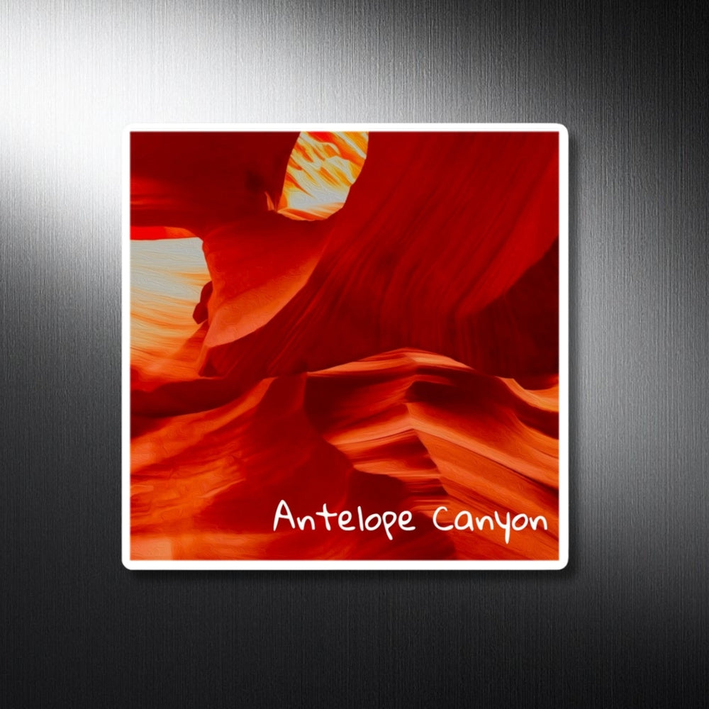 Antelope Canyon, Arizona | Slot Canyon Sandstone Waves | Original Series Decorative Magnet