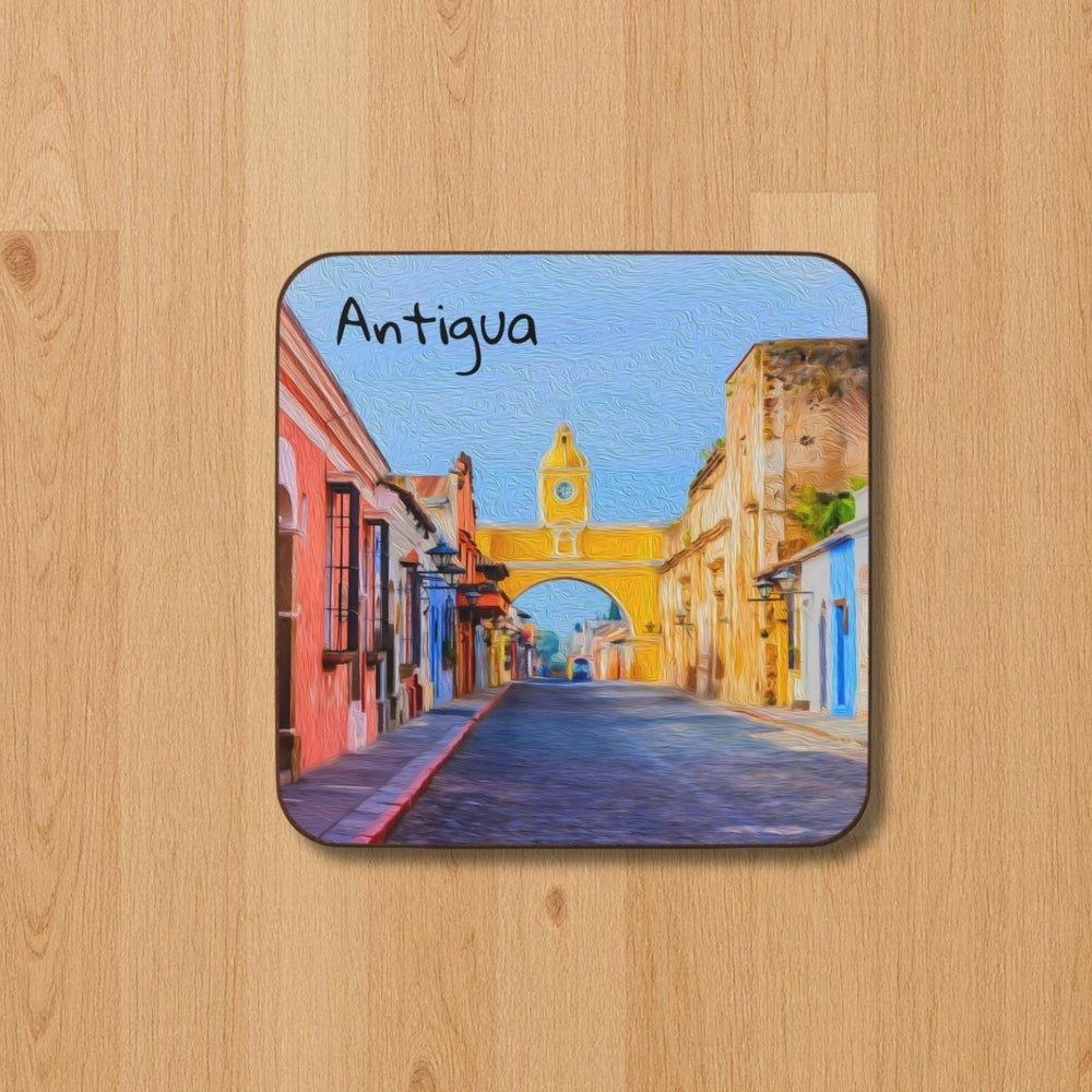 Antigua, Guatemala | Santa Catalina Arch Street | Original Series Hardboard Coaster