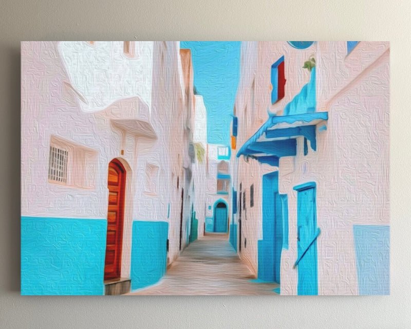 Blue Alleyway Streets — Asilah, Morocco