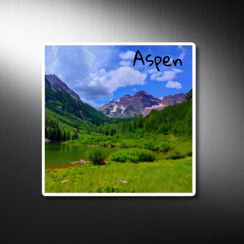 Aspen, Colorado | Maroon Bells Mountain Valley | Original Series Decorative Magnet