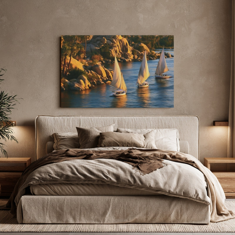 Feluccas on the Nile — Aswan, Egypt, view 6