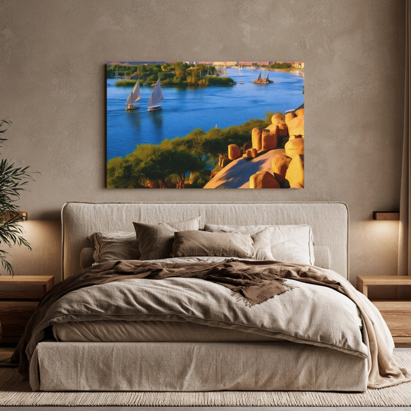 Nile River Feluccas Aswan — Aswan, Egypt, view 6
