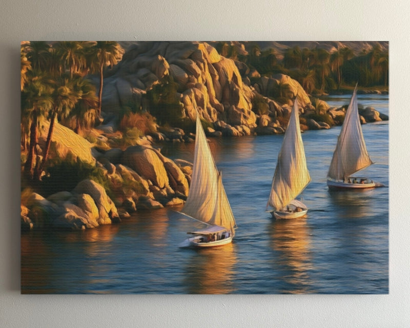 Feluccas on the Nile — Aswan, Egypt