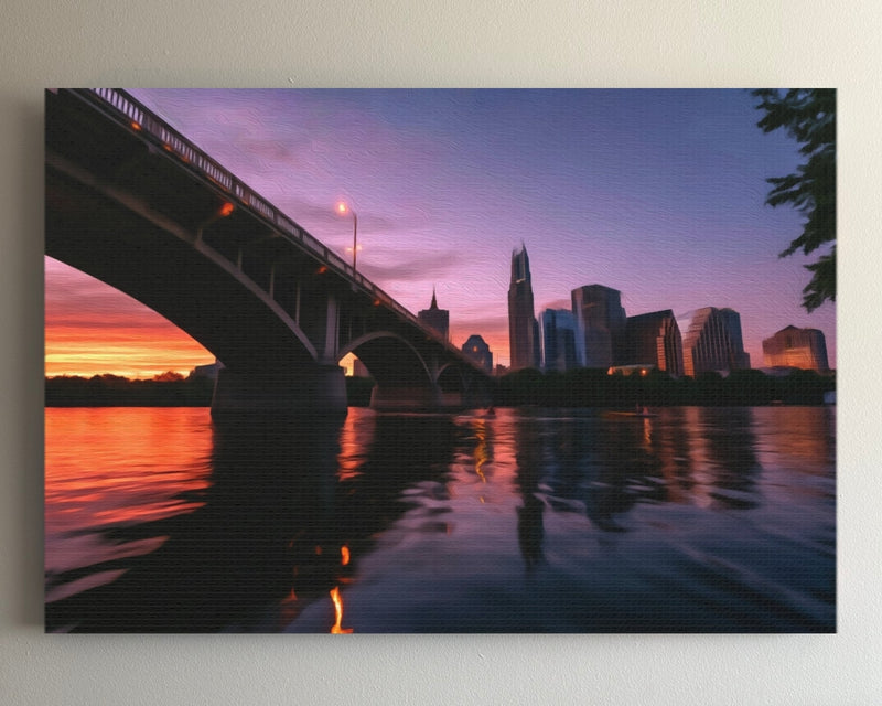 Austin Congress Avenue Bridge Sunset — Austin, Texas