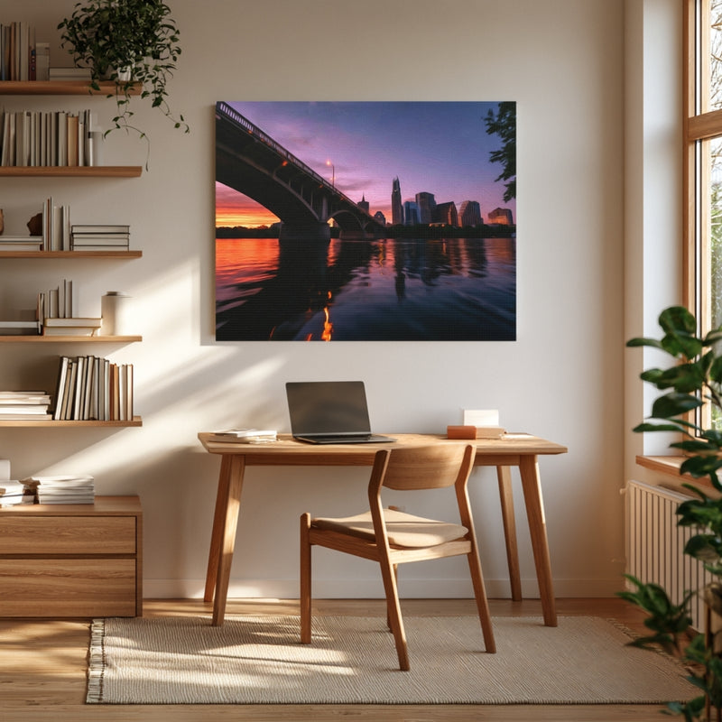 Austin Congress Avenue Bridge Sunset — Austin, Texas, view 4