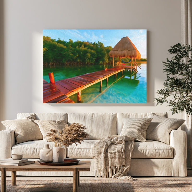 Bacalar Lagoon Palapa Dock — Bacalar, Mexico, view 1