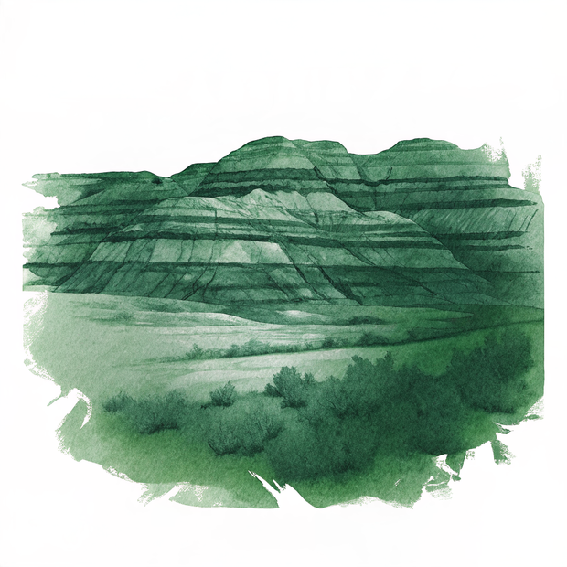 Badlands National Park watercolor