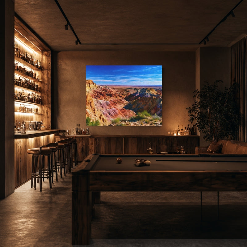 Colorful Badlands Canyon Vista — Badlands National Park, South Dakota, view 7