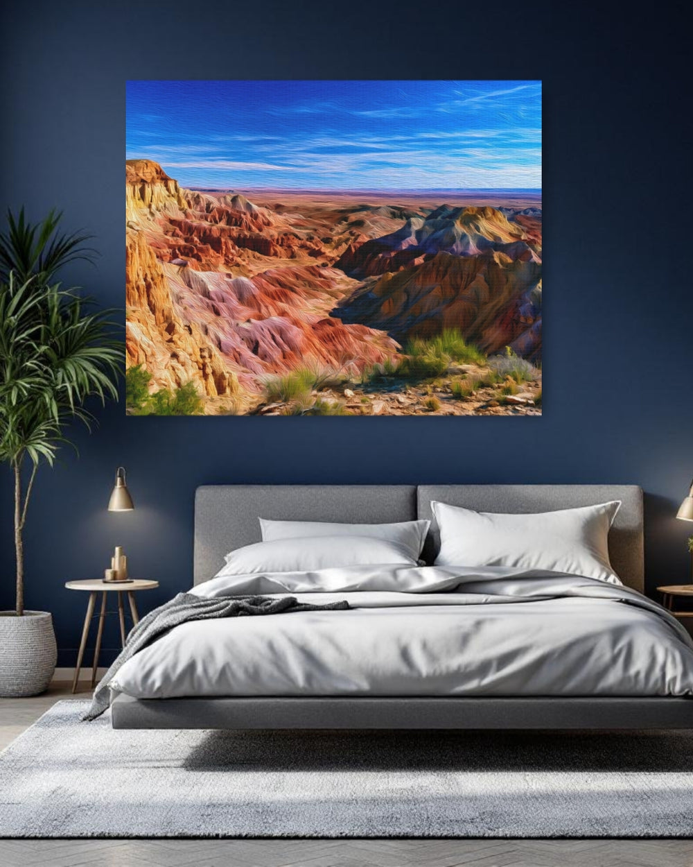 Badlands National Park, South Dakota | Colorful Badlands Canyon Vista | Original Series Gallery Canvas detail