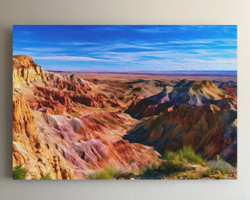 Colorful Badlands Canyon Vista — Badlands National Park, South Dakota
