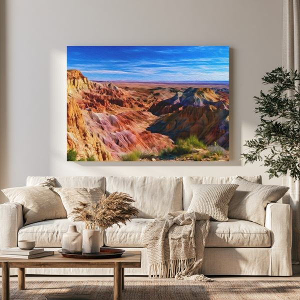 Badlands National Park, South Dakota | Colorful Badlands Canyon Vista | Original Series Gallery Canvas
