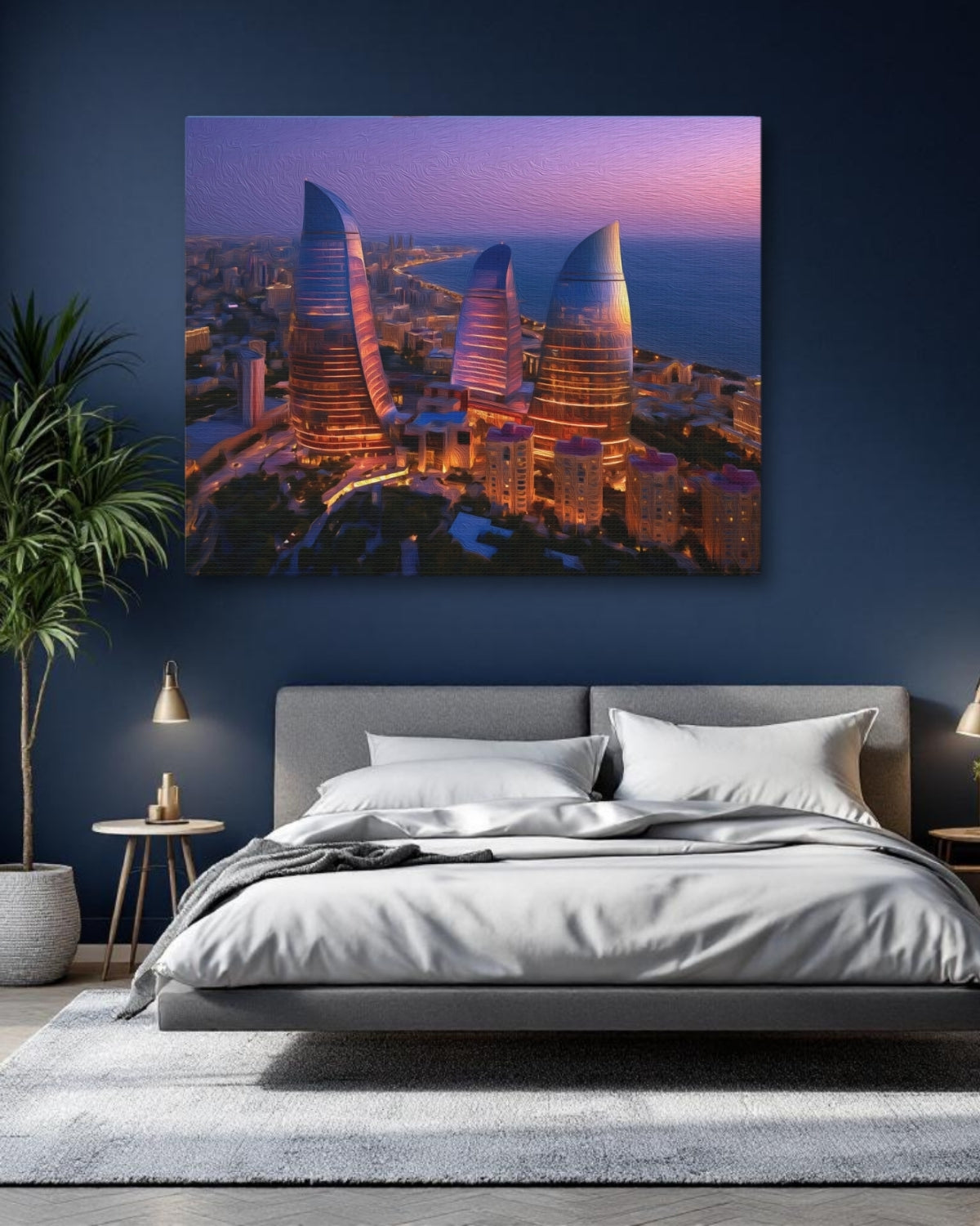 Flame Towers At Dusk — Baku, Azerbaijan, study 1
