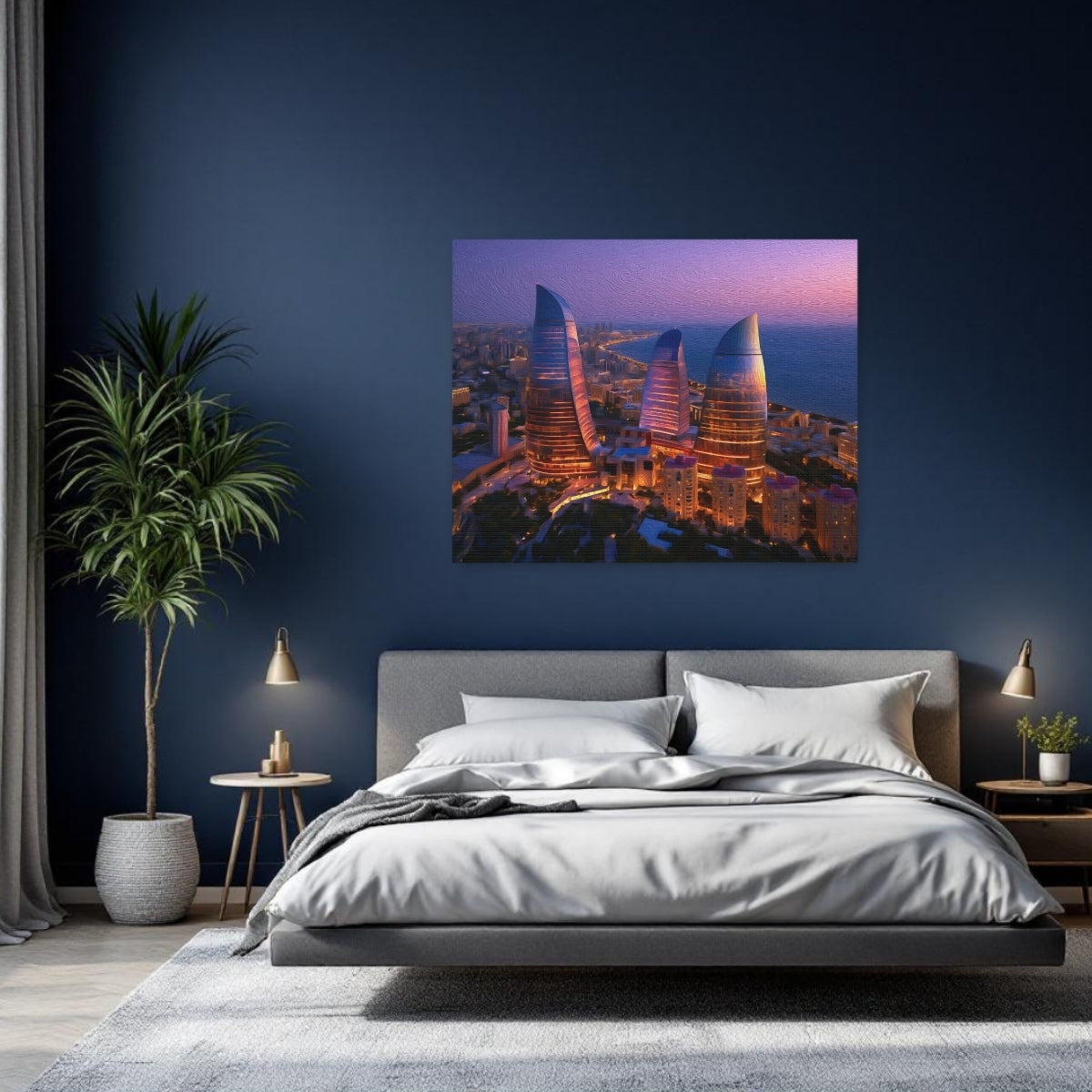 Flame Towers At Dusk — Baku, Azerbaijan, study 2