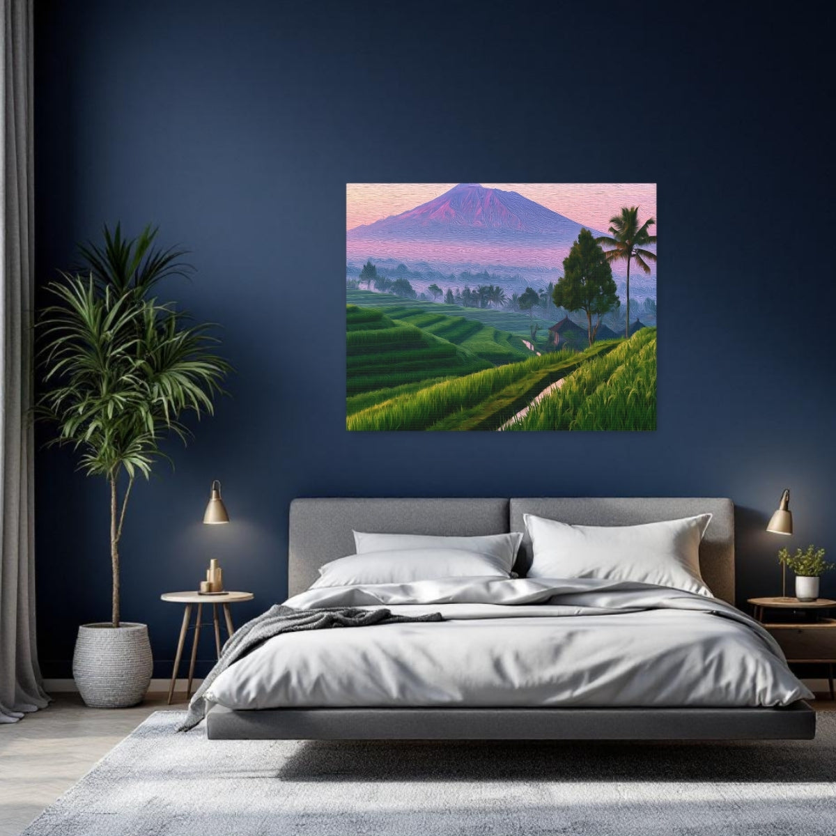 Bali, Indonesia | Jatiluwih Rice Terraces Volcano | Original Series Gallery Canvas detail