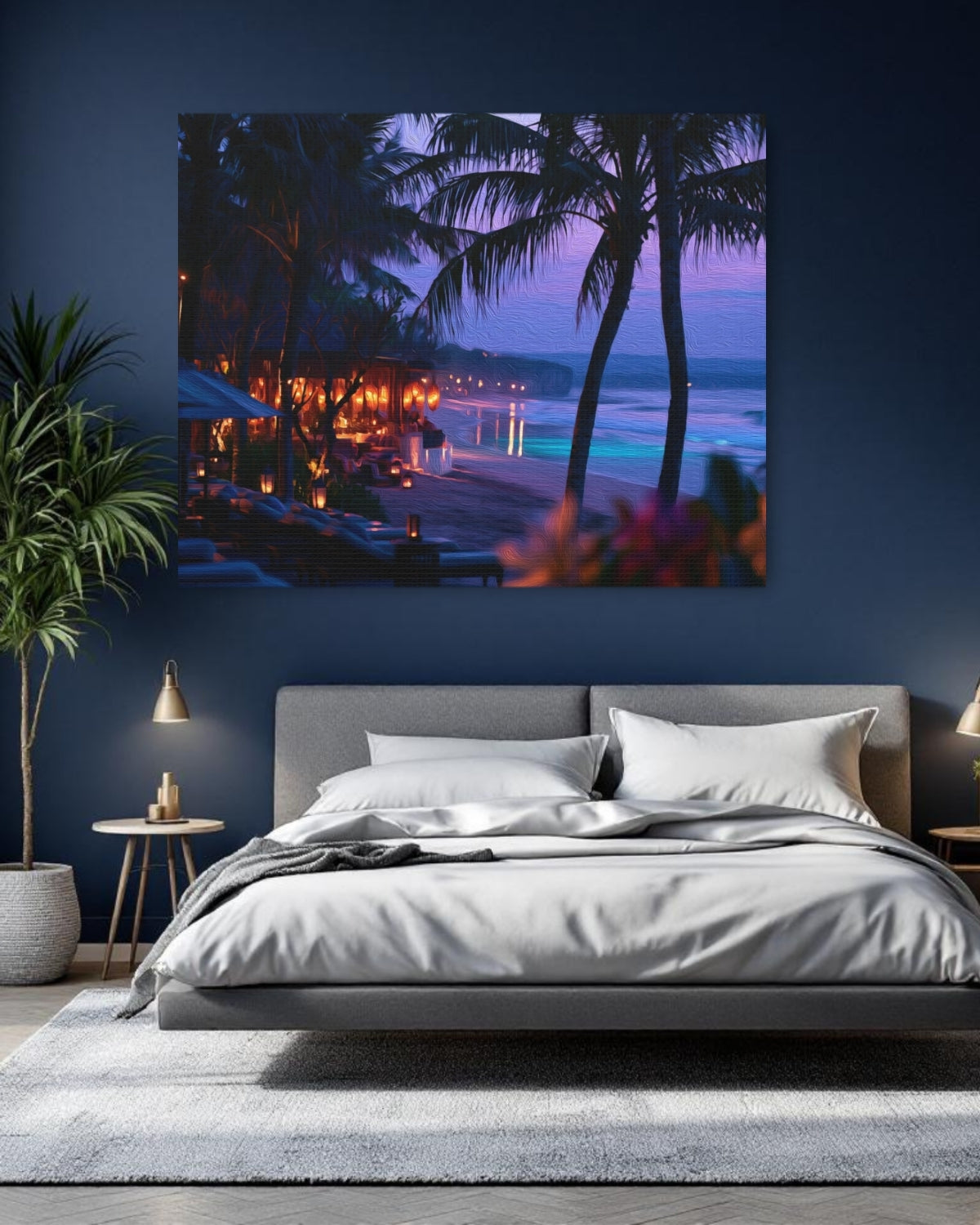 Bali, Indonesia | Bali beachfront resort at dusk | Original Series Gallery Canvas detail