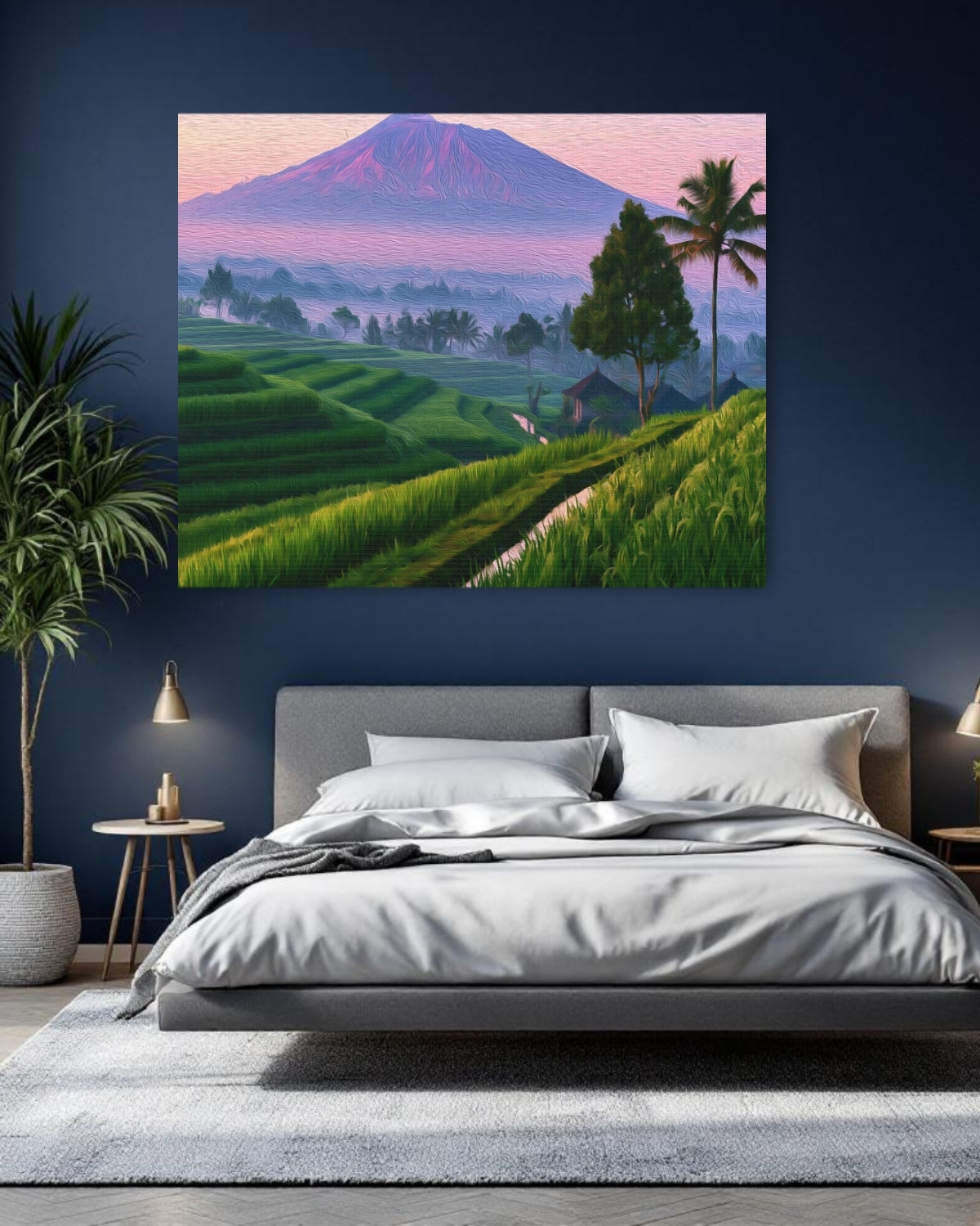 Bali, Indonesia | Jatiluwih Rice Terraces Volcano | Original Series Gallery Canvas detail