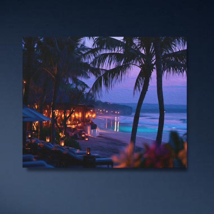 Bali, Indonesia | Bali beachfront resort at dusk | Original Series Gallery Canvas