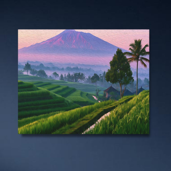 Bali, Indonesia | Jatiluwih Rice Terraces Volcano | Original Series Gallery Canvas