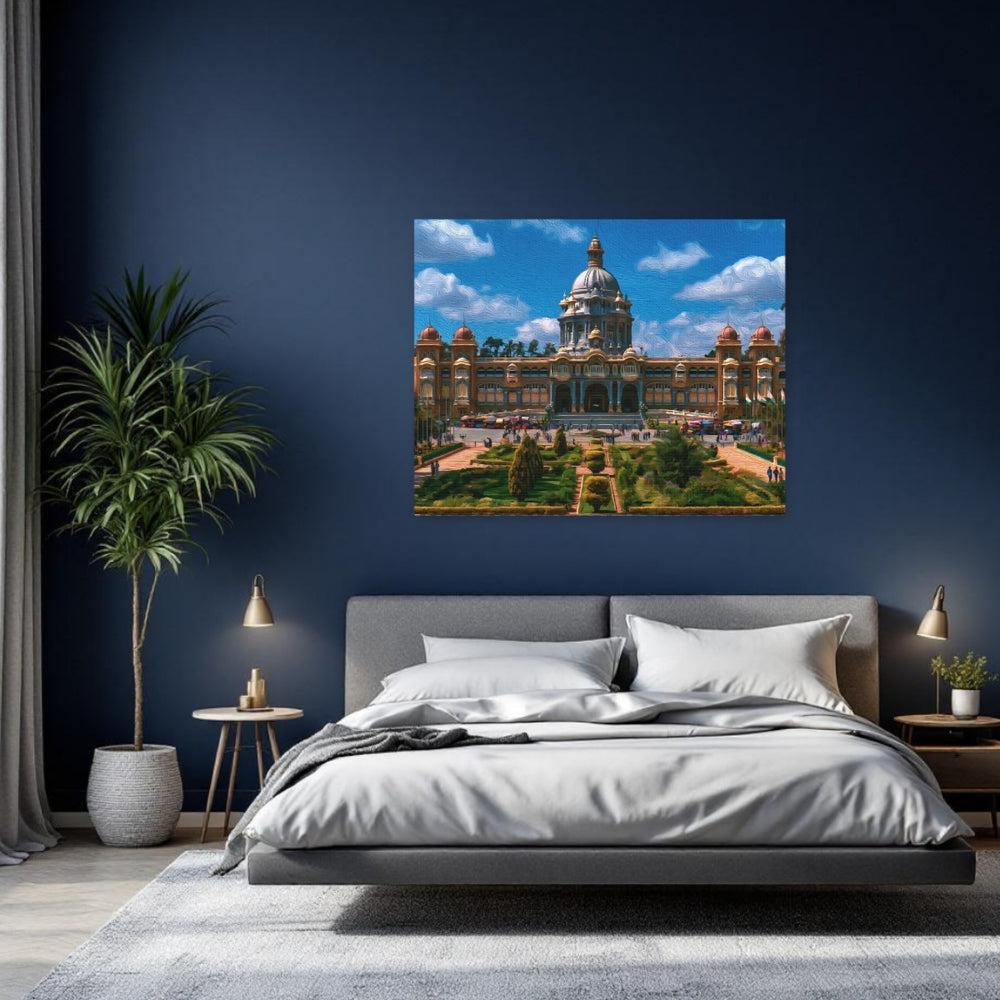 Bangalore, India | Mysore Palace Grand Facade | Original Series Gallery Canvas detail