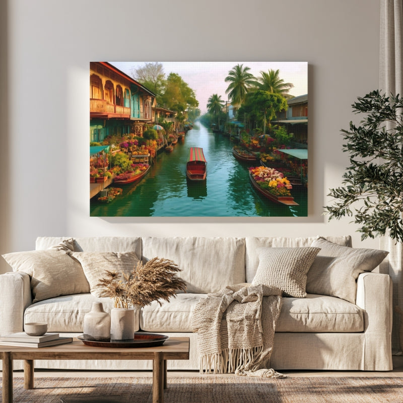 Bangkok Floating Market Canal in a room — Bangkok, Thailand