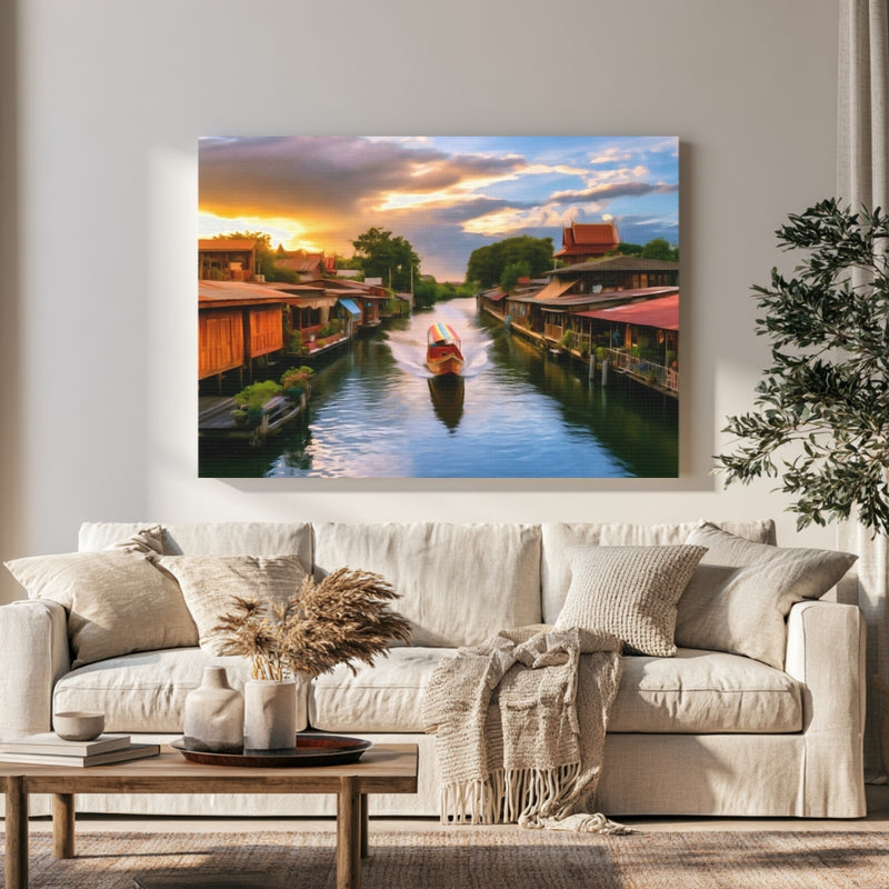 Bangkok Floating Market Canal in a room — Bangkok, Thailand