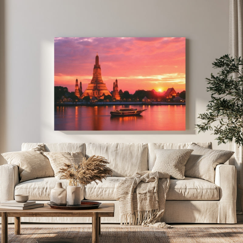 Wat Arun Chao Phraya River in a room — Bangkok, Thailand
