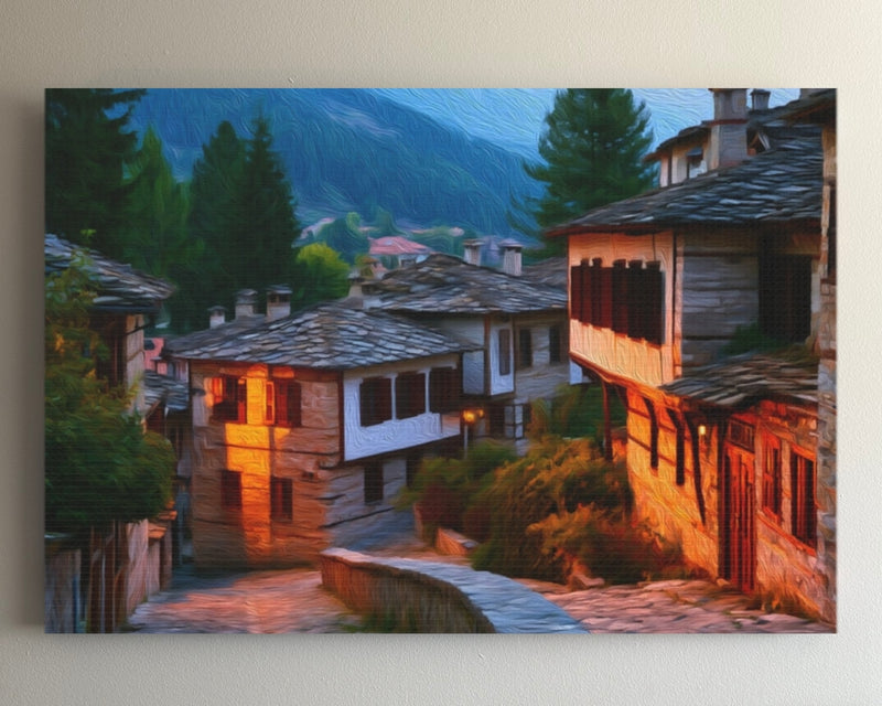 Old Town Stone Streets — Bansko, Bulgaria