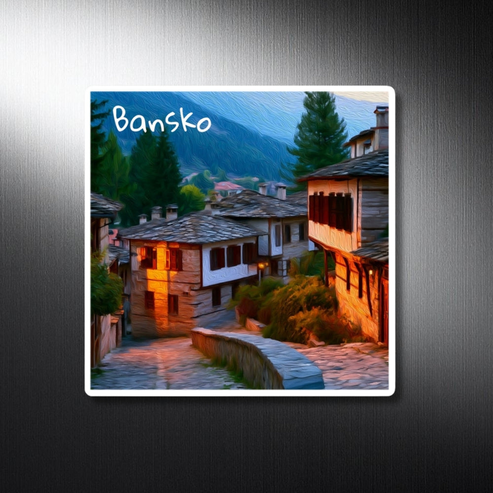 Bansko, Bulgaria | Old Town Stone Streets | Original Series Decorative Magnet