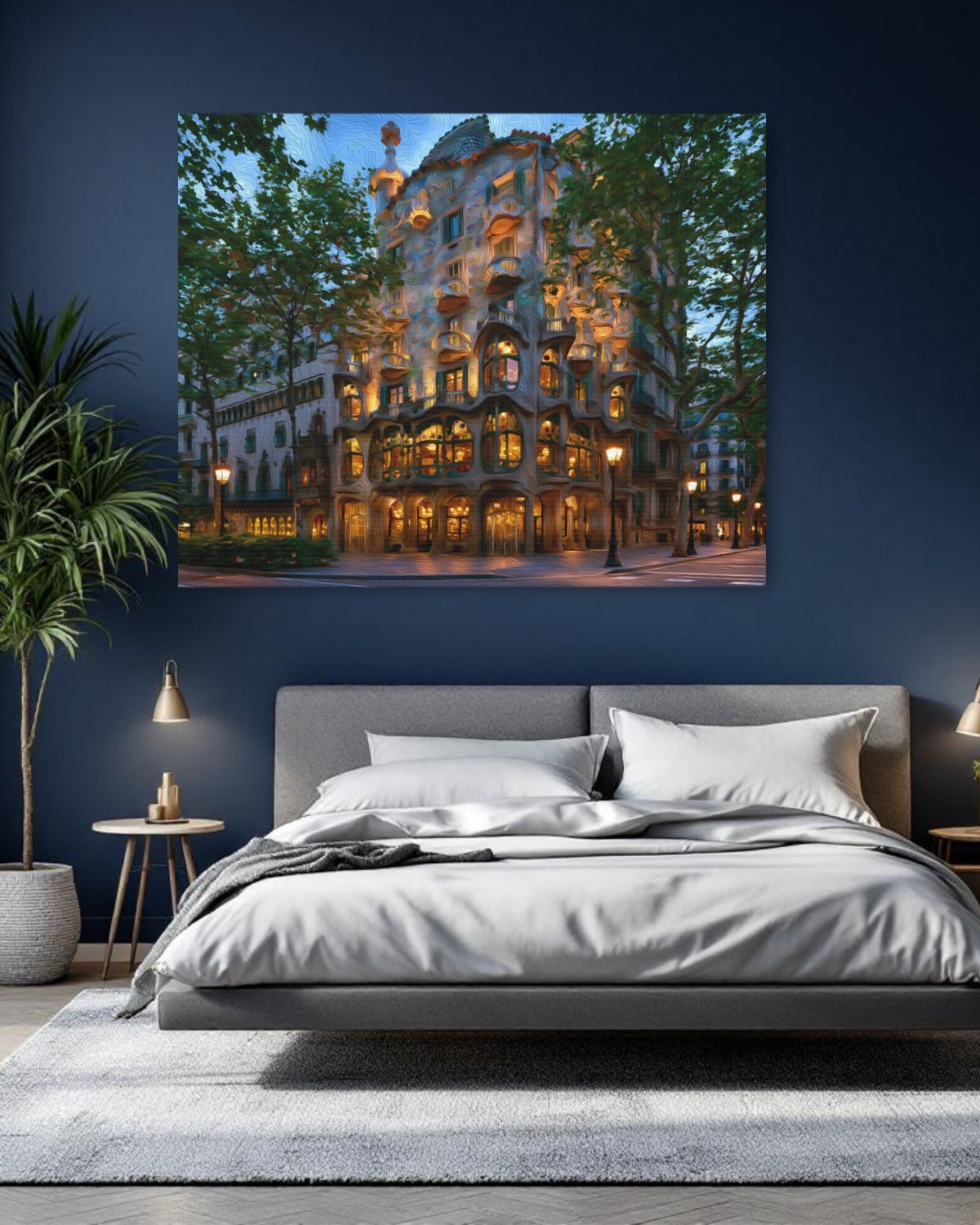Barcelona, Spain | Casa Batllo Gaudi Facade | Original Series Gallery Canvas detail