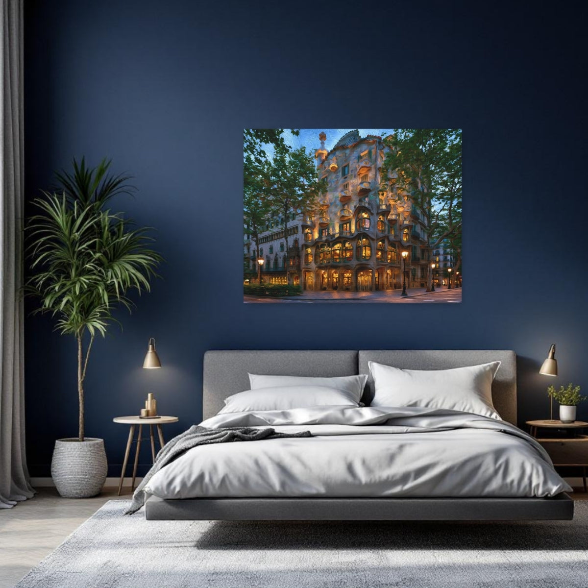 Barcelona, Spain | Casa Batllo Gaudi Facade | Original Series Gallery Canvas detail