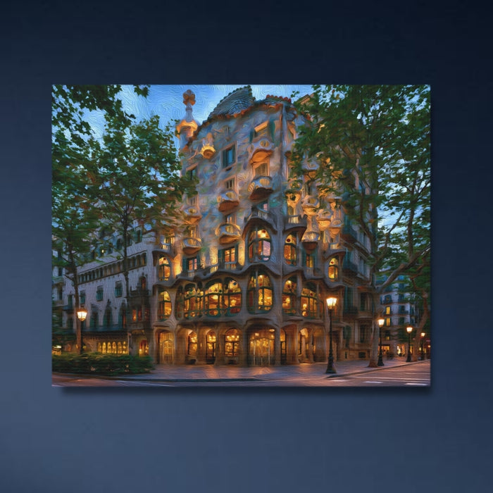 Barcelona, Spain | Casa Batllo Gaudi Facade | Original Series Gallery Canvas