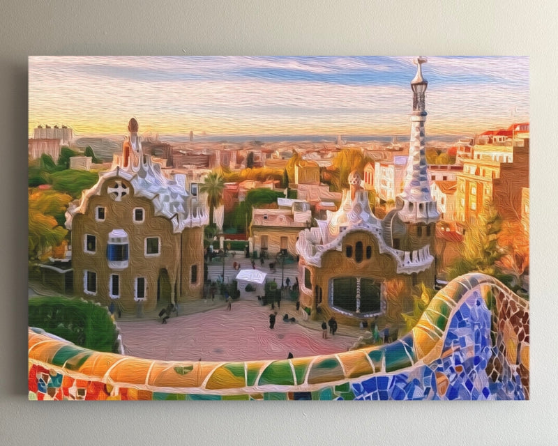Hillside Mosaic Park Entrance — Barcelona, Spain