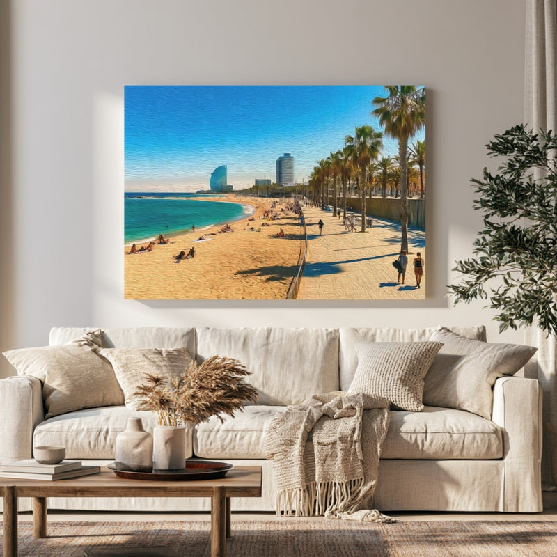 Barceloneta Beach Promenade — Barcelona, Spain, view 1