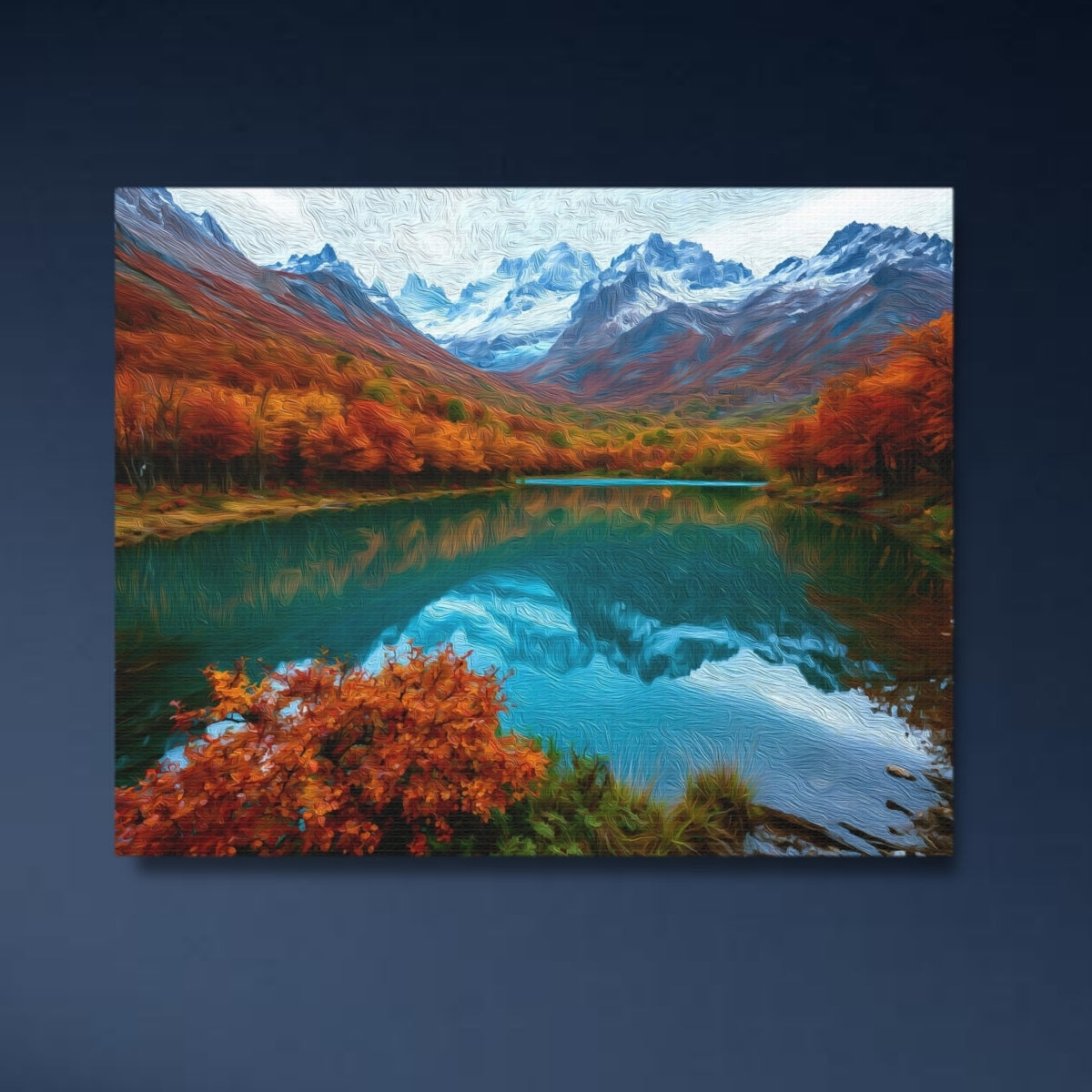 Laguna Capri Autumn Reflection — Bariloche, Argentina, study 4