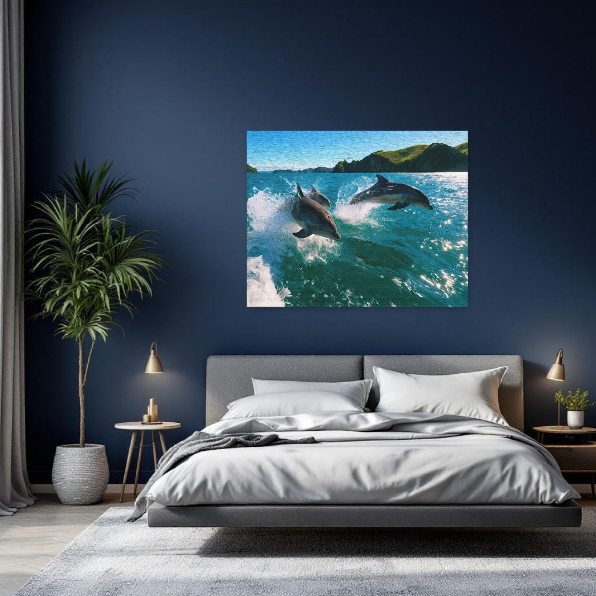 Bay of Islands Dolphins Leaping — Bay of Islands, New Zealand, study 2