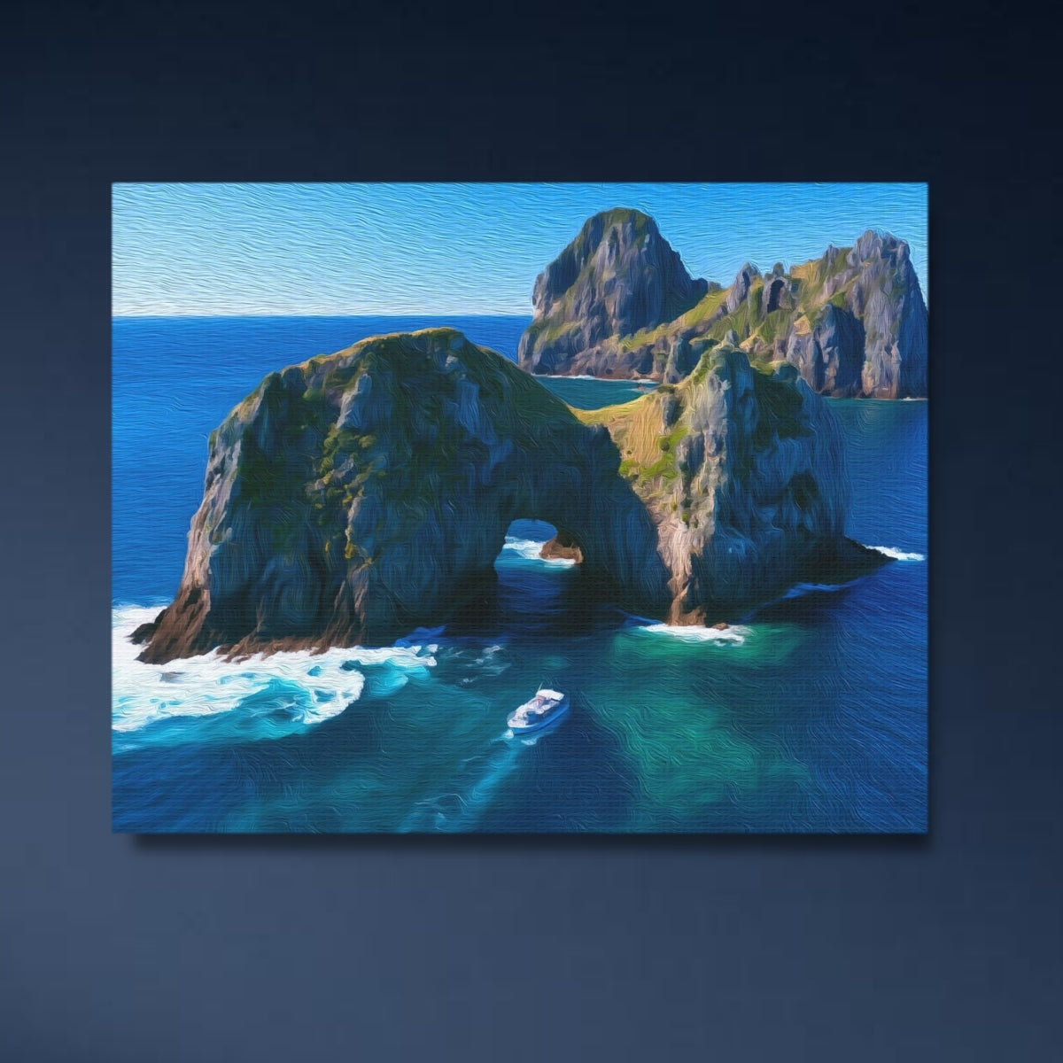 Piercy Island Rock Arch — Bay of Islands, New Zealand, close-up detail