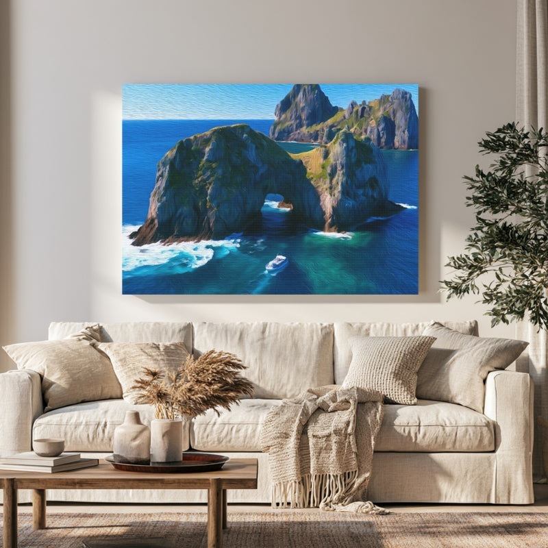 Piercy Island Rock Arch — Bay of Islands, New Zealand, view 1