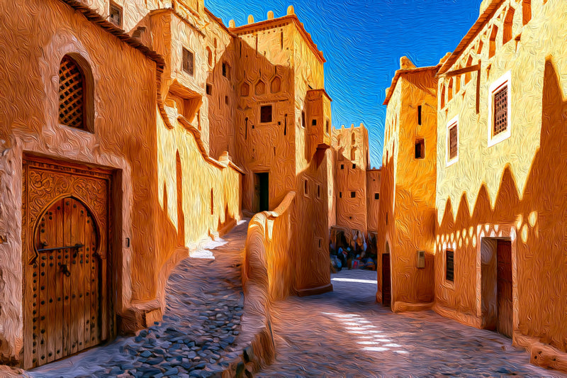 Ait Benhaddou Ksar Alleyway, Ouarzazate canvas