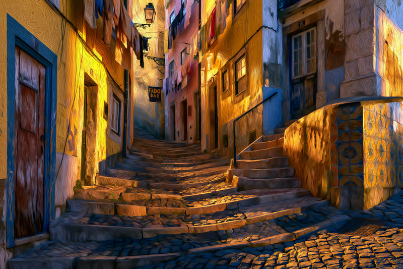 Alfama Fado Bar Alley, Lisbon canvas