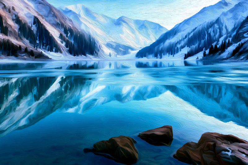 Big Almaty Lake Mountains, Almaty canvas