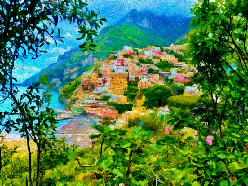 Positano Hillside Village, Amalfi Coast canvas