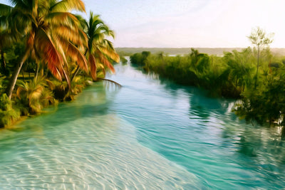Bacalar watercolor canvas