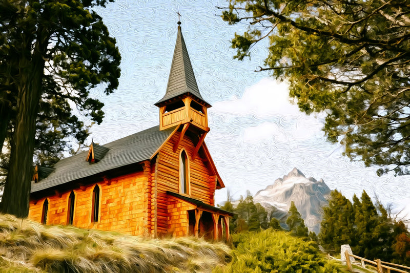 Bariloche Log Chapel, Bariloche canvas