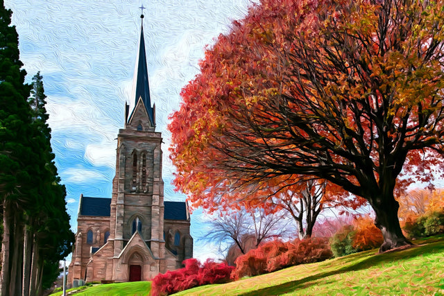 Bariloche Stone Cathedral, Bariloche watercolor canvas